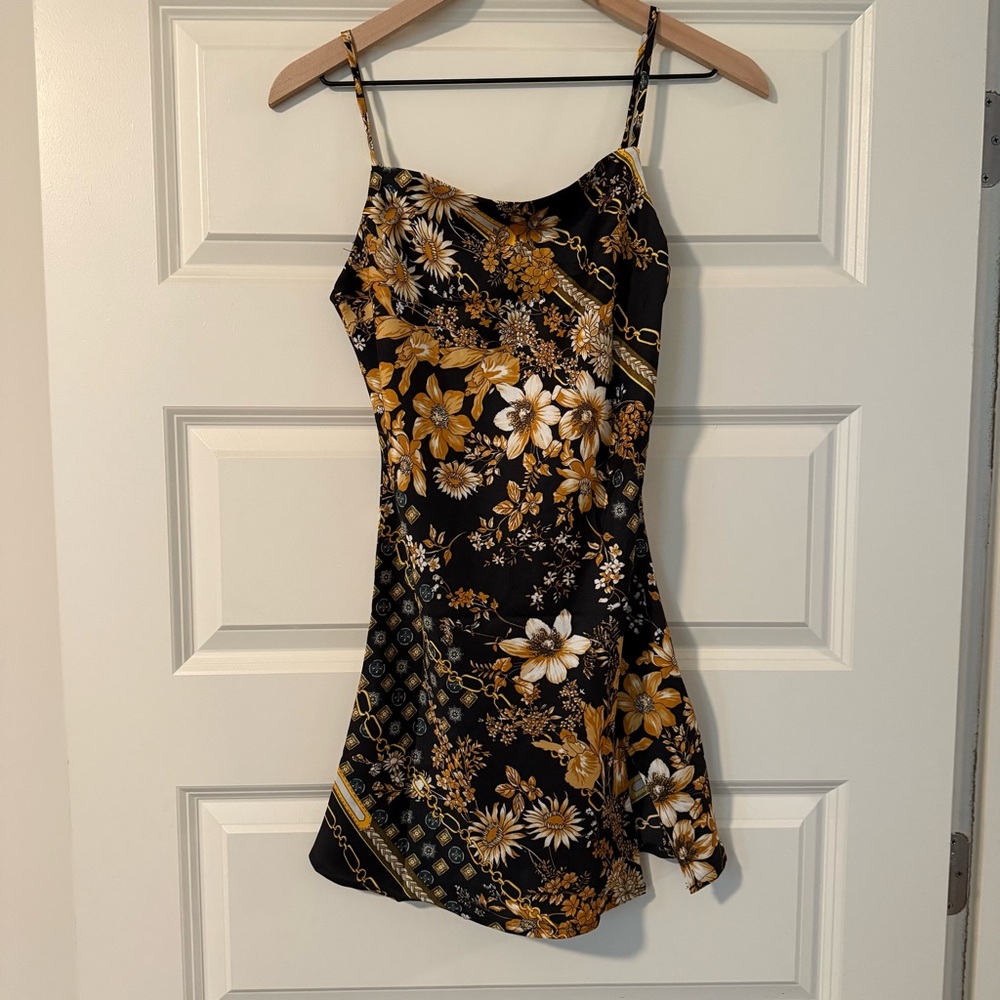 Princess Polly Black and Gold Sundress
